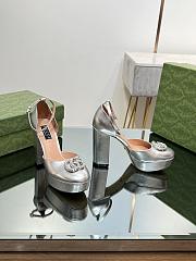 Gucci Silver Double G Platform Pumps - 4