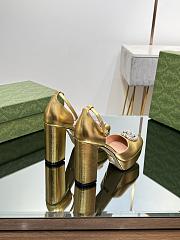 Gucci Gold Double G Platform Pumps - 5