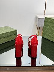 Gucci Red Double G Platform Pumps - 4