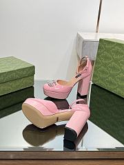 Gucci Pink Double G Platform Pumps - 2