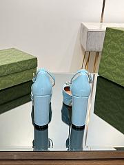 Gucci Blue Double G Platform Pumps - 3