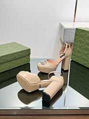 Gucci Beige Double G Platform Pumps - 5