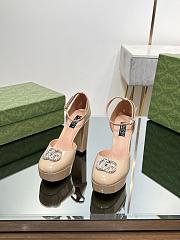 Gucci Beige Double G Platform Pumps - 1