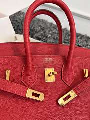 Hermès Rouge Casaque Togo Birkin 25cm - 3