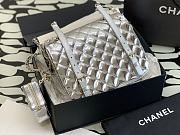 Chanel Silver Flap Bag & Star Coin Purse - 23x19x6.5cm - 3