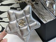 Chanel Silver Flap Bag & Star Coin Purse - 23x19x6.5cm - 4