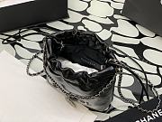 Chanel Metallic Calfskin Black/Grey Tote - 23x18.5x6cm - 2