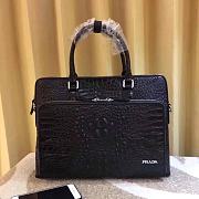 Prada Black Crocodile Leather Bag - 39x29x7cm - 1