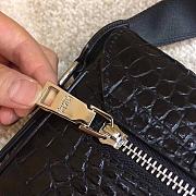 Prada Men Black Crocodile Leather HandBag - 31x27x7cm - 5