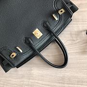 Hermes Birkin Gold Tone Black Handbag 35cm - 2