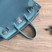 Hermes Birkin Gold Tone Blue Handbag 35cm - 5