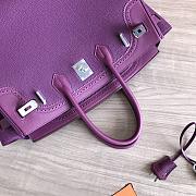 Hermes Purple Birkin Gold Tone Handbag 35cm - 2