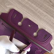 Hermes Purple Birkin Gold Tone Handbag 35cm - 3