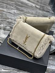 YSL Chain Bag In Suede And Shearling - 28.5x20x6cm - 5