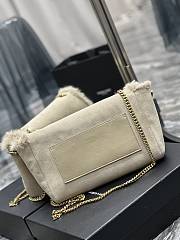 YSL Chain Bag In Suede And Shearling - 28.5x20x6cm - 4