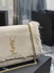 YSL Chain Bag In Suede And Shearling - 28.5x20x6cm - 3