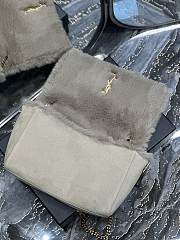 YSL Chain Bag In Suede And Shearling - 28.5x20x6cm - 2