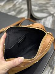 YSL Brown Hobo Mini Lou Bag - 23x16x6cm - 2