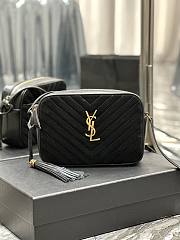 YSL Black Hobo Mini Lou Bag - 23x16x6cm - 1