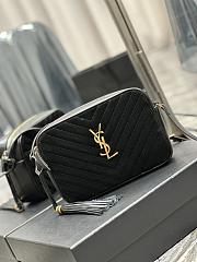 YSL Black Hobo Mini Lou Bag - 23x16x6cm - 2