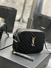 YSL Black Hobo Mini Lou Bag - 23x16x6cm - 4