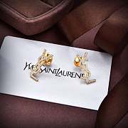 YSL Gold Logo Earrings - 1