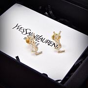 YSL Gold Logo Earrings - 3