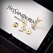 YSL Gold Logo Earrings - 2