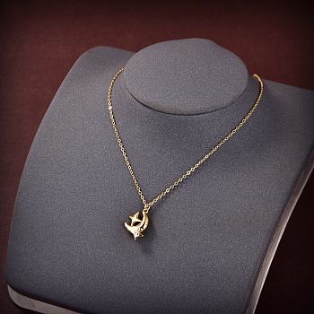 Bottega Veneta Gold Dolphin Necklace 