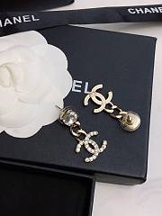 Chanel Silver Chain Logo Earrings  - 5