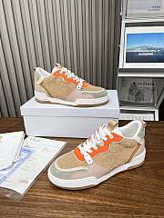 Dior Beige Calfskin & Suede Sneakers - 1