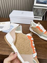 Dior Beige Calfskin & Suede Sneakers - 2