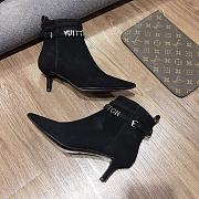 Louis Vuitton Calfskin Black Ankle Boots  - 1