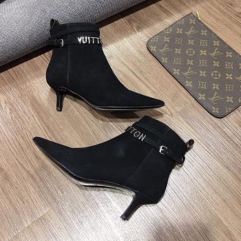 Louis Vuitton Calfskin Black Ankle Boots 