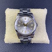 Rolex Silver Oyster Perpetual - 1