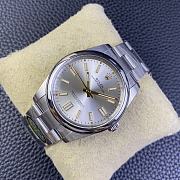 Rolex Silver Oyster Perpetual - 4