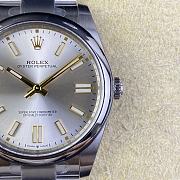 Rolex Silver Oyster Perpetual - 3