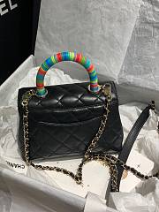 Chanel Goatskin Quilted Rainbow Extra Mini Coco - 19x13x9cm - 4