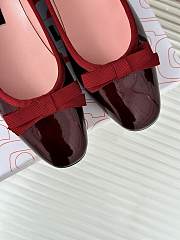 Chanel Burgundy Patent Leather Ballet Flats - 3