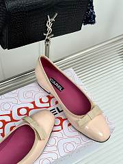 Chanel Light Pink Leather Ballet Flats - 4