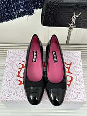 Chanel Black Leather Ballet Flats - 1