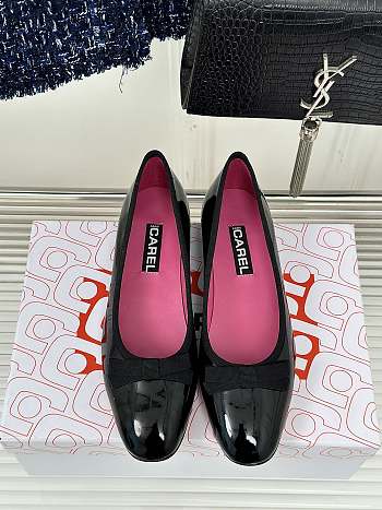 Chanel Ballet Flats Black Leather 