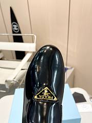 Prada Black Patent Leather Loafers - 5