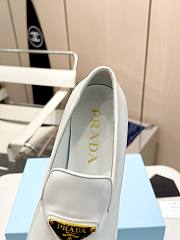 Prada White Patent Leather Loafers - 4