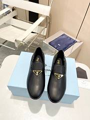 Prada Black Leather Loafers - 1