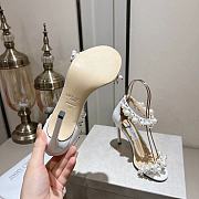 Jimmy Choo White Leather Pearls  - 4