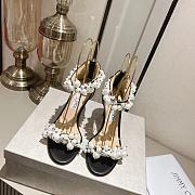 Jimmy Choo Black Leather Pearls - 1