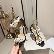 Jimmy Choo Black Leather Pearls - 4