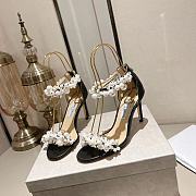 Jimmy Choo Black Leather Pearls - 2