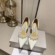 Jimmy Choo White Aurelie Pearl - 1